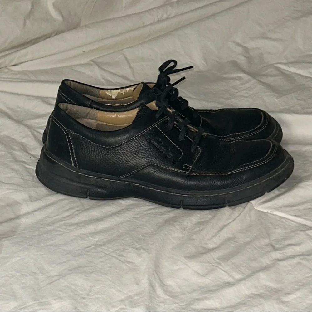 Clarks XTR Lite Black Oxfords Classic Dress Shoes Size 10M - Picture 5 of 8